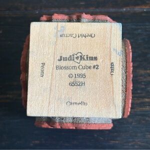 JudiKins Blossom Cube #2 Vintage 1995 Rubber Stamp Daisy Camellia Peony Orchid
